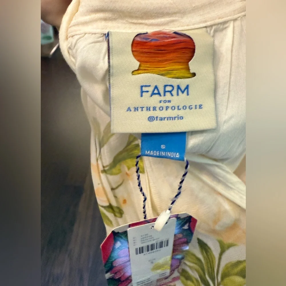 FARM Rio Cream Halter Tie Maxi Dress - Picture 5 of 10